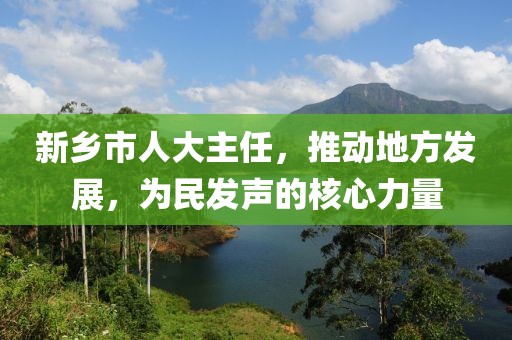 新鄉(xiāng)市人大主任，推動(dòng)地方發(fā)展，為民發(fā)聲的核心力量