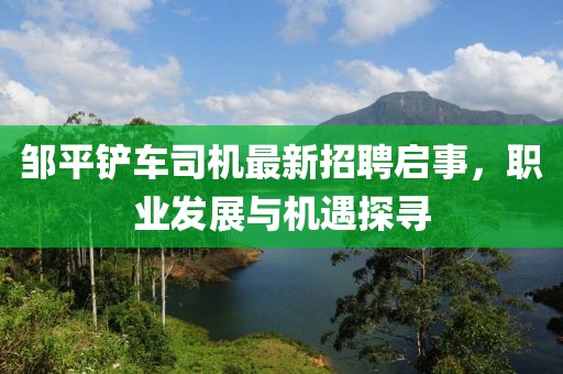 鄒平鏟車司機(jī)最新招聘啟事，職業(yè)發(fā)展與機(jī)遇探尋