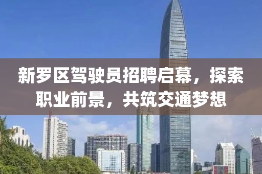 新羅區(qū)駕駛員招聘啟幕，探索職業(yè)前景，共筑交通夢想