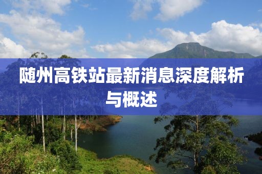 隨州高鐵站最新消息深度解析與概述