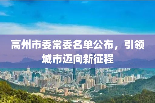 高州市委常委名單公布，引領(lǐng)城市邁向新征程